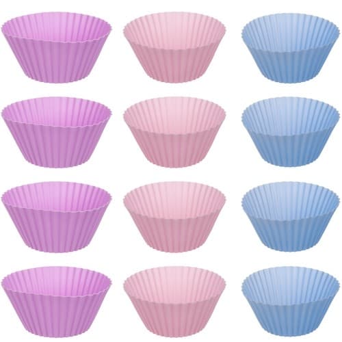 Bageplade + 12stk Silikone Muffinforme / Bolleforme – Forme