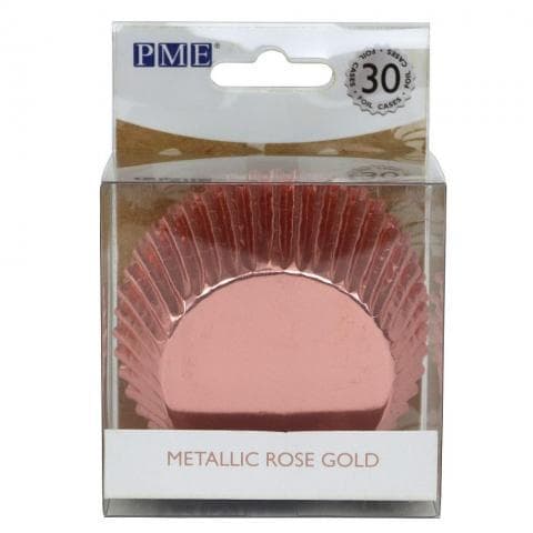 Muffinsformar Metallic Roséguld 30st- PME