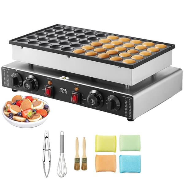 Mini Hollantilainen Pannukakkupannu, 500W Teho, Kaksoislämpötilansäätö, Tarttumaton Pinta