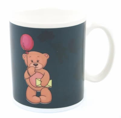Mugg Björn med ballong - Ändrar färg när man fyller dryck