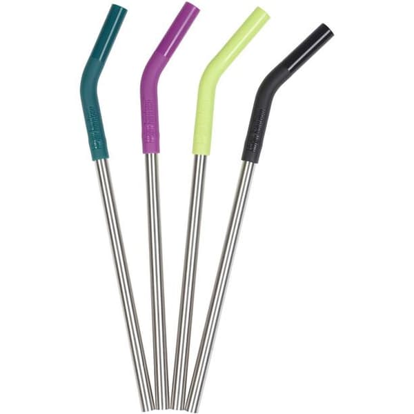 KLEAN KANTEEN STRAW 4-PACK 8 MM, sugrör rostfritt stål