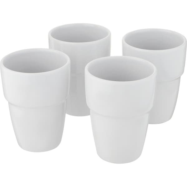 Bullet Staki Stackable Mug Set (Pack Of 4) White One Size