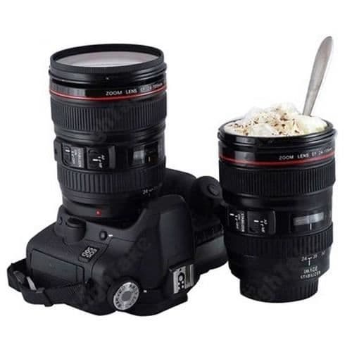 Mugg - MUG - Kameralins - Slitstark plast - 350 ml - Svart