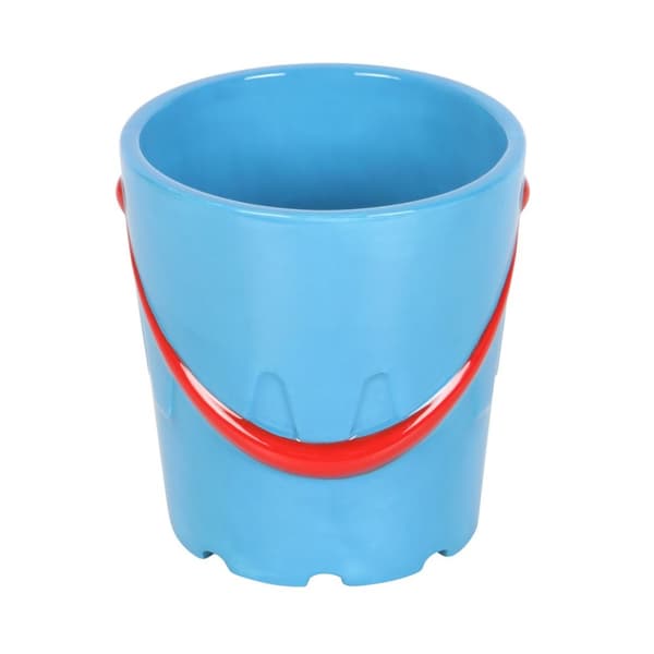 Something Different Bucket Ceramic Mug & Spoon Set Blue/Red One Size