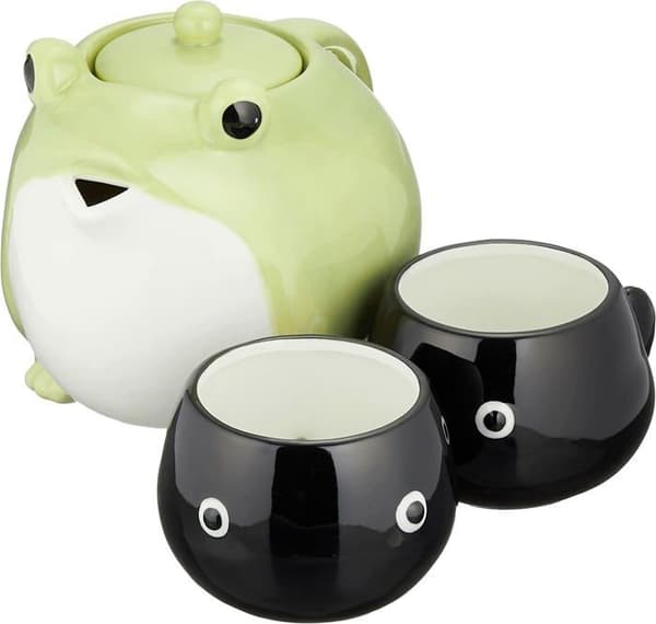 Kaffeservering - servering av solens konst - SAN3293 - San Art Gift Goods Store Tekanna och tekopp i form av en groda
