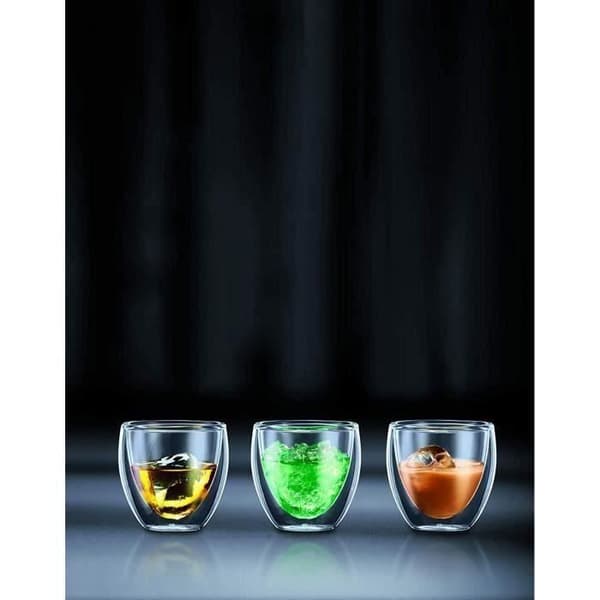 Kaffekopp - Original - Glas - Dubbelvägg - 80ml - Set med 6 delar