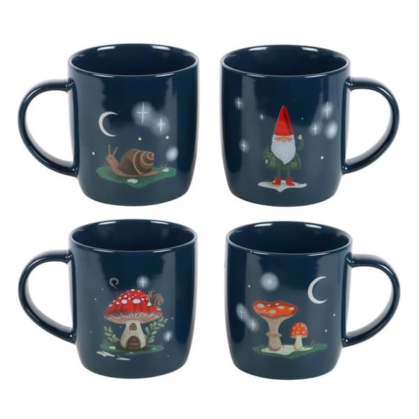 Something Different Gnome Sweet Gnome Mug Set Navy Blue One Size