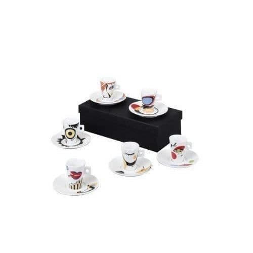 Zeller 26505 Porslin espressoservice "Faces", 12 delar 26505