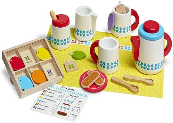 Te-servis - Melissa &amp; Doug - 18 delar - Trä - Klassisk - För barn