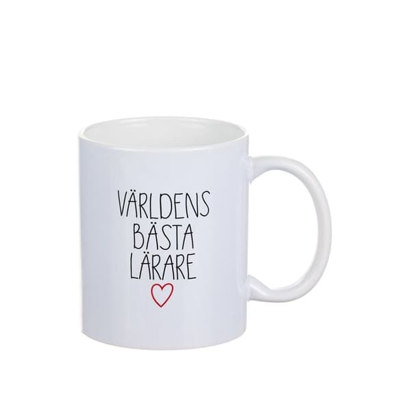 Mugg Världens bästa lärare eller pedagog