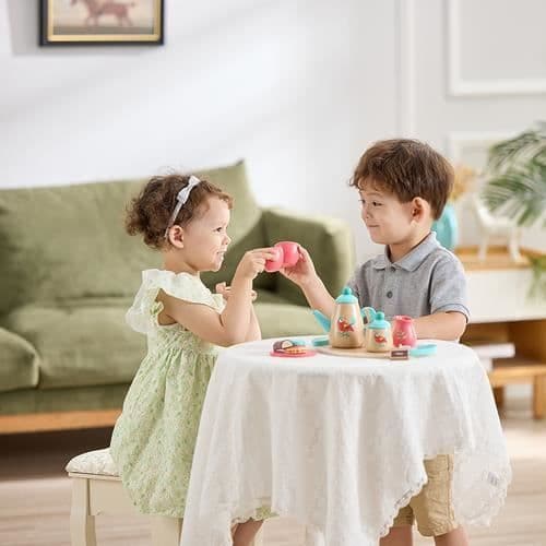 Teservering - HAPE - E3207 - Trä - Pastellfärg - För barn