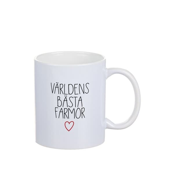 Mugg Världens bästa Farmor eller Farfar