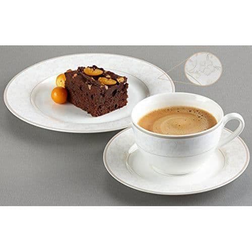 Ritzenhoff - Breker Servis À Café Isabella, 18 delar, Finporslin från Kina, Vit med ornament - 082579
