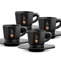 Miniatyrbild 4 av 4: BIALETTI OCTAGONAL KOPPAR, SET MED 4 KOPPAR, MATT SVART OCH ROSA GULD, 75 M