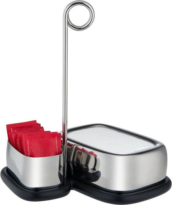 Alessi - VS07 1 - Te- och kaffetillbehörsset, melamin, silver, 19,00 x 17,50 x 23,00 cm