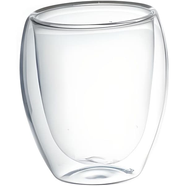 2 dubbelväggiga kaffekoppar - Glas