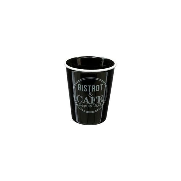 6 BISTROT KAFFEKOPP 7 X 5 CM 11 CL RÖD SVART GRÅ VIT KÖKSFATER