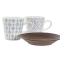 Miniatyrbild 4 av 4: Set med kaffekoppar DKD Home Decor Blå Brun Stengods (90 ml)