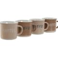 Miniatyrbild 2 av 2: Kaffekoppset - HOME ESPRIT - Brun - Stengods - 4 delar - 180 ml