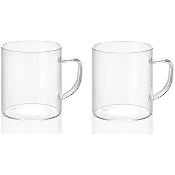 Glaskoppar - ANDREA HOUSE - Set om 2 - Flerfärgade - Ø 7,5 x 8,5 cm - 300 ML