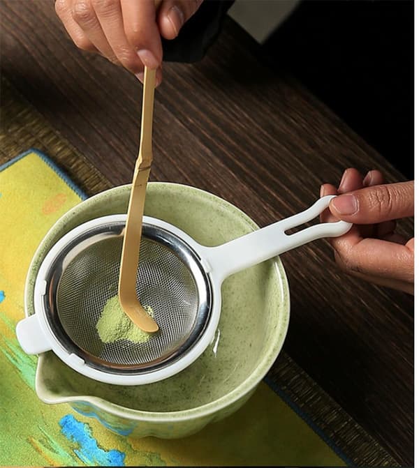 Matcha-te af keramik, inklusive matcha-skål og matcha-piskeris, sæt med 5 dele