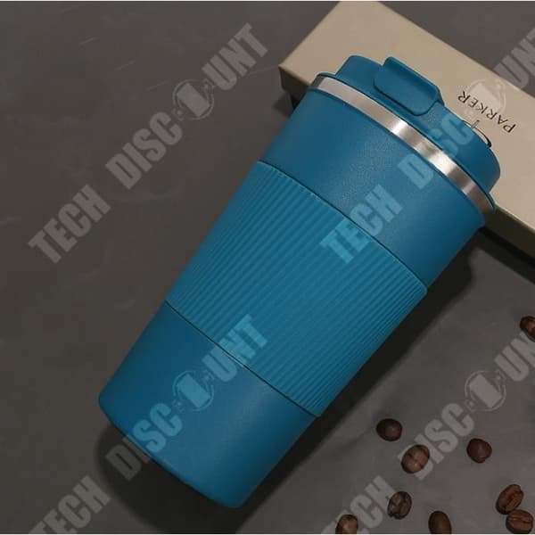 Kaffemugg - TEKNISK RABATT - Rostfritt stål - 380 ml - Blå färg - Portabel