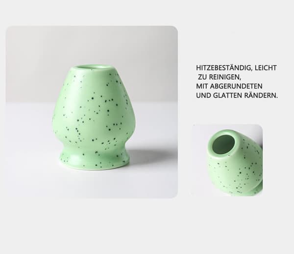 Keramiskt teset, inklusive matchaskål, Matcha vispställ och matchavisp, 5-delars set