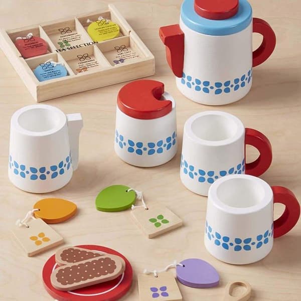 Te-servis - Melissa & Doug - 18 delar - Trä - Klassisk - För barn