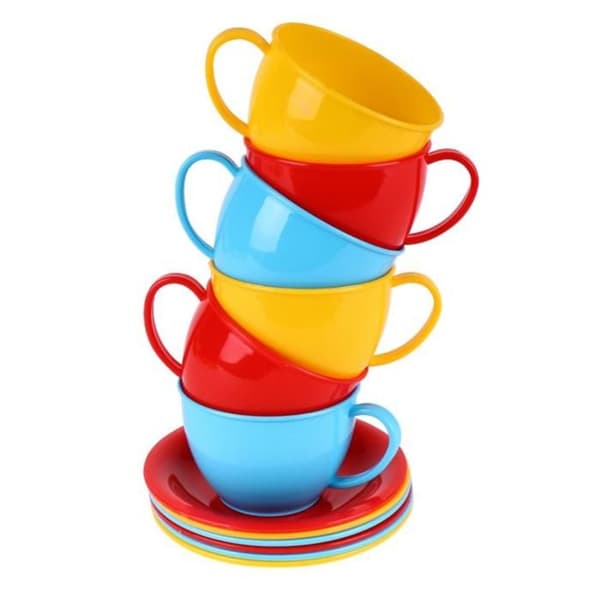 Servis för te - Ej specificerat - Barn - Delikata mönster - Högkvalitativ plast - 17x15x10cm