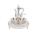 Miniatyrbillede 1 af 2: Deluxe Teesæt, 6 Tekopper, Stilfuldt Europæisk Design,Lys Sølv