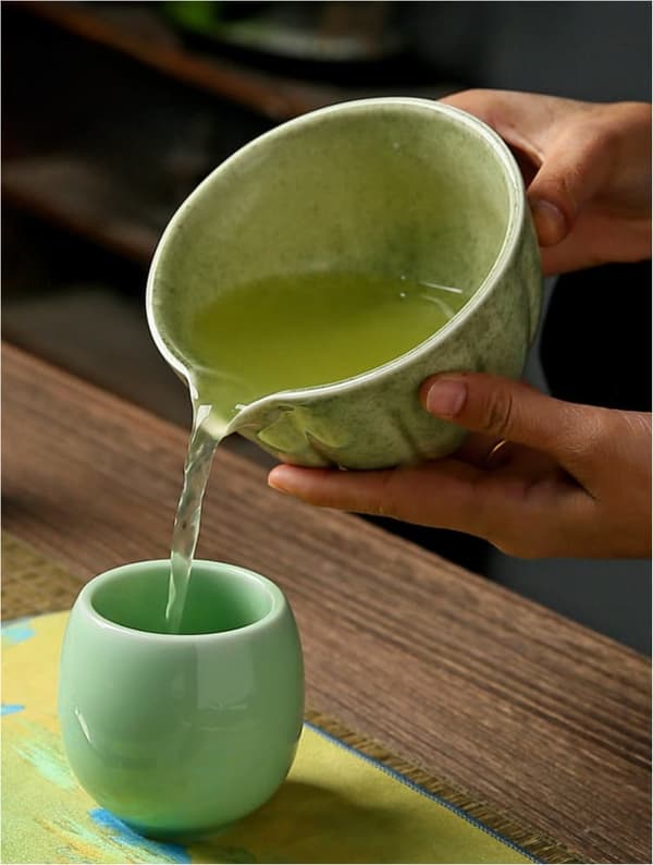 Lollanda Keramiskt Matcha-te, inklusive matchaskål och matchavisp, 5-delars set