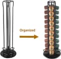 Miniatyrbillede 4 af 10: OBOSOE Kaffe Pod Holder Stand kompatibel med Nespresso Original Pods Carousel Opbevaringsrack Kapsler Arranger til 40 Kapsler