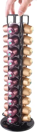 Miniatyrbillede 2 af 10: OBOSOE Kaffe Pod Holder Stand kompatibel med Nespresso Original Pods Carousel Opbevaringsrack Kapsler Arranger til 40 Kapsler