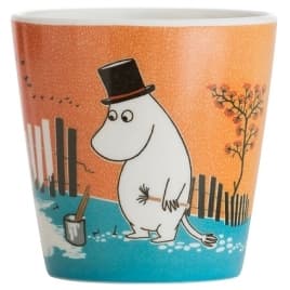 Mumin Mugg Sjö & Skog med Handtag, Orange - Rätt Start