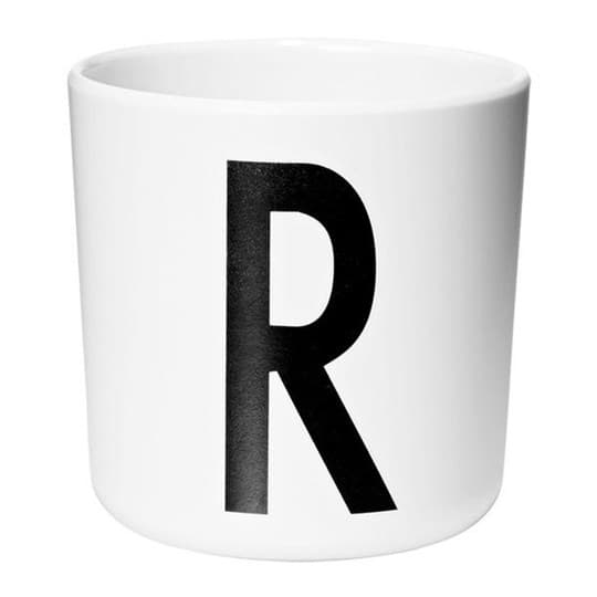 Bogstavkrus i Melamin, R - Design Letters