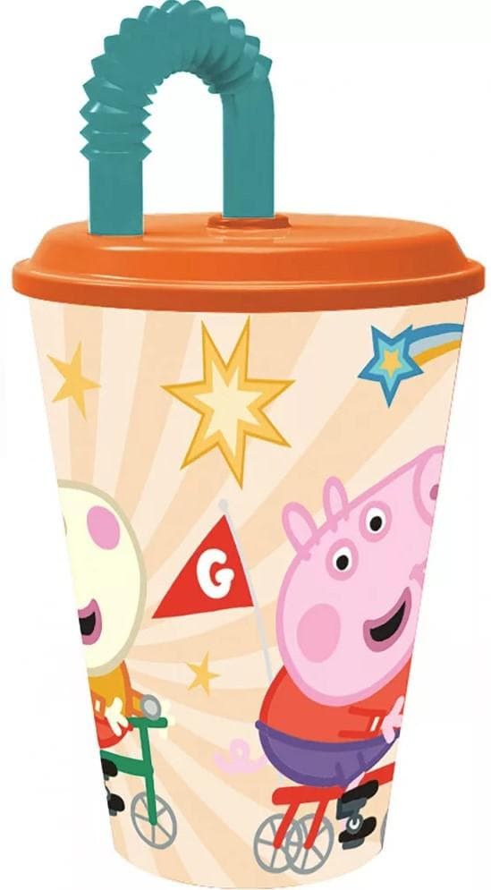 Greta Gris mugg med sugrör