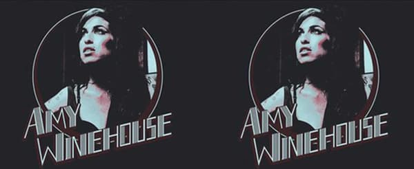 Official Amy Winehouse Mug Retro Badge Portrait Logo Back to Black White 15 x 10 x 9 cm