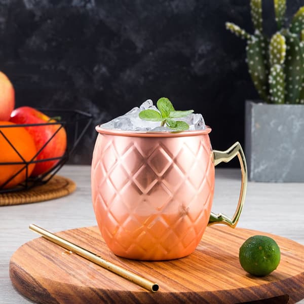 500 ml Ruusukulta Muki Olutkuppi Ruostumaton Teräs Varrettomat Viinilasit Kahvikuppi Cocktail Cup Bar Juomaastiat