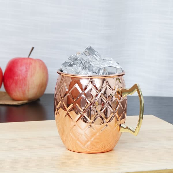 500 ml Ruusukulta Muki Olutkuppi Ruostumaton Teräs Varrettomat Viinilasit Kahvikuppi Cocktail Cup Bar Juomaastiat
