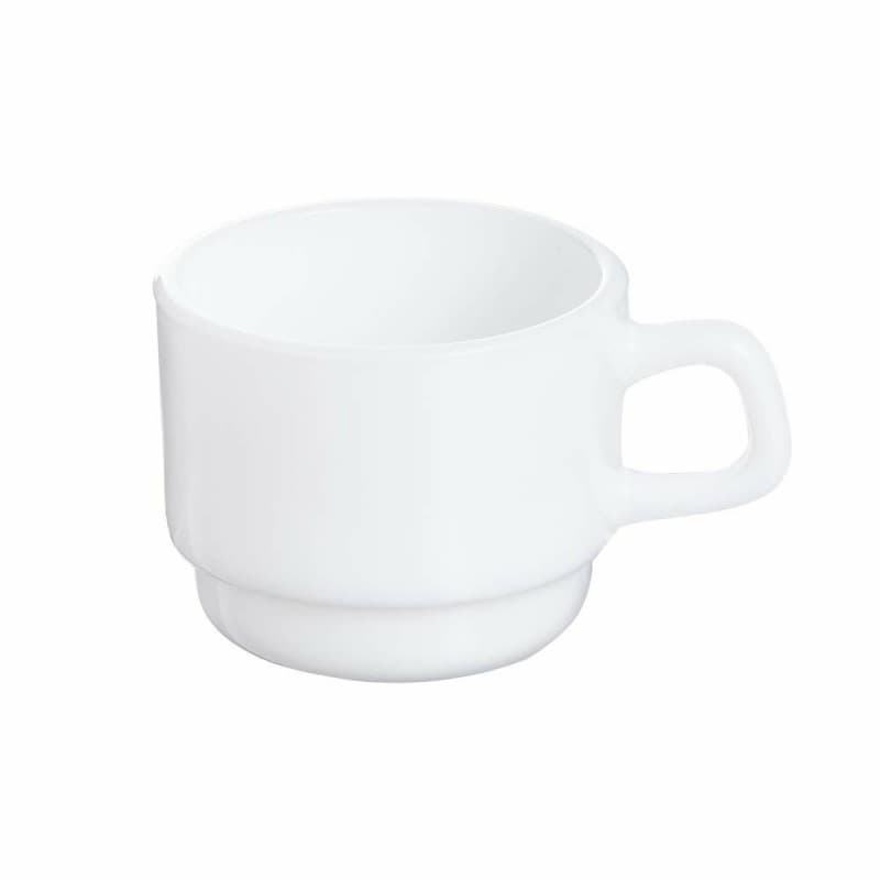 Set med kaffekoppar Arcoroc Restaurant 12 antal Vit Glas (8 cl)