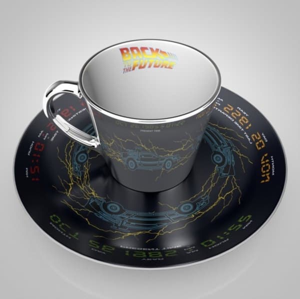 Back To The Future Delorean Mirror Mug And Plate