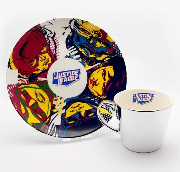 Justice League Mirror Mug And Plate