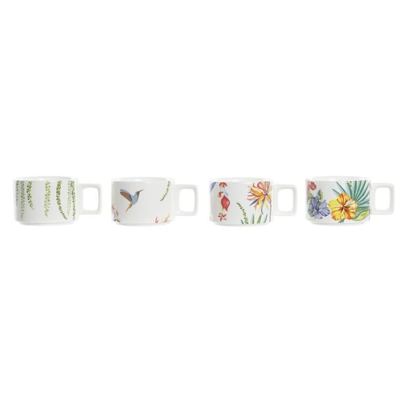 Set med kaffekoppar DKD Home Decor Multicolour Dolomite (260 ml)