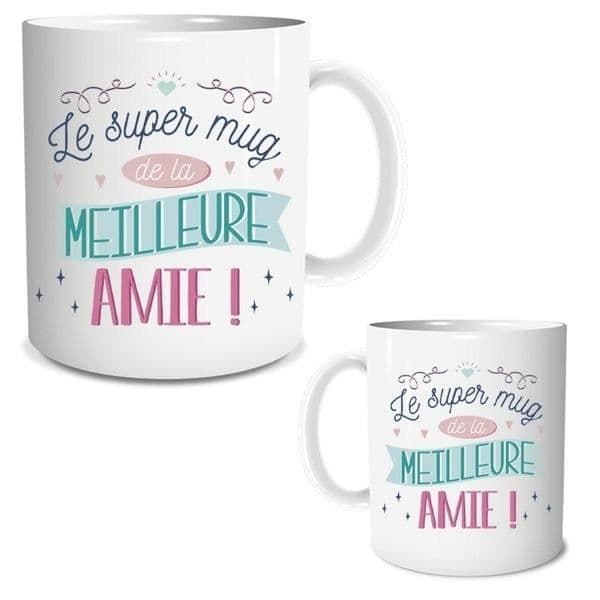 Mugg - Den super mugg - Keramik - Vit - 10x8x8 cm - Present till bästa vän