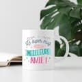 Miniatyrbild 2 av 3: Mugg - Den super mugg - Keramik - Vit - 10x8x8 cm - Present till bästa vän