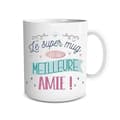Miniatyrbild 1 av 3: Mugg - Den super mugg - Keramik - Vit - 10x8x8 cm - Present till bästa vän