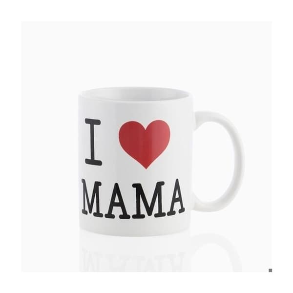 Mugg - Jag älskar mamma - Mors dag - 10x9 cm - Porslin - Diskmaskinssäker