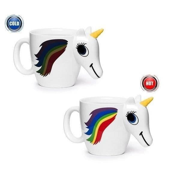 Mug - Enhörning - Termokänslig - Keramik - 19,5x11,5x12,5 cm - För Barn