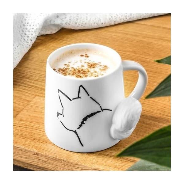 Mugg - Ospecificerad - Hund 3D - Keramik - 350ml - Vit