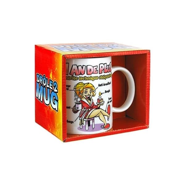 Mugg - Original - Födelsedagskaffekopp - Porslin - Inredningsdesign - 1 år äldre
